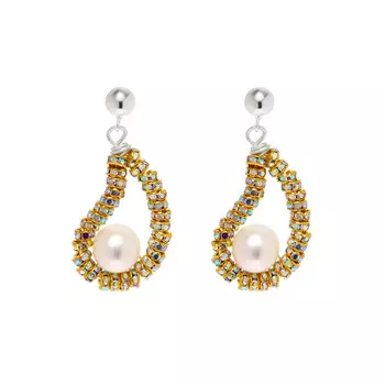 Серьги Tiny Gold Oysters Earrings
