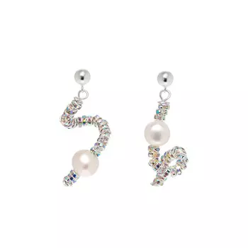 Серьги Tiny Snakes Earrings - Silver