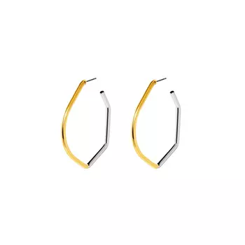 Серьги Unfinished Gold & Silver Eearrings
