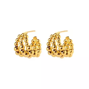 Серьги Wide Balls Earrings - Gold