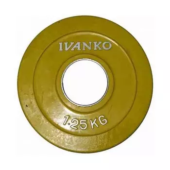 Диск обрезиненный олимпийский IVANKO 011210-1,25