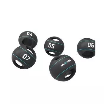 Медицинбол с двойными ручками Livepro LP8111-07 (мяч утяжеленный)