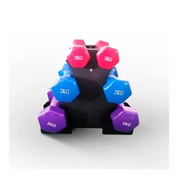 Набор гантелей виниловых на подставке Protrain HC-VDS123