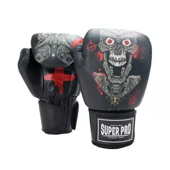 Перчатки боксерские Super Pro SKULL SPBG183-90800