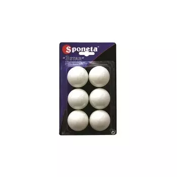 Шарик для игры в настольный теннис Sponeta TT Ball-3star (6 шт.)