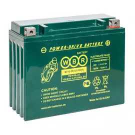 Аккумулятор свинцово-кислотный MT12-20 (YTX24HL-BS), WBR MT12-20