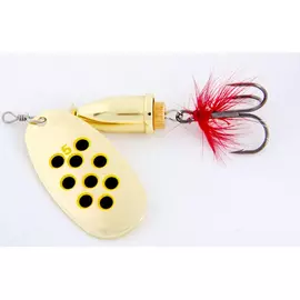 Блесна вращ. Gidra Bug Black №5, 15гр GO с мухой Premier (PR-SPRH12B-5GO-B) tr-153856