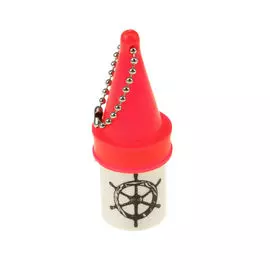 Брелок для ключей пластиковый, красный с цепочкой 2560606000_red