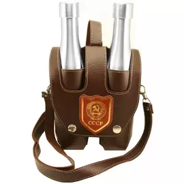 Фляжка Две Бутылки в чехле (СССР) 0,5 л JP-56-1 tr-135658