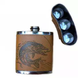 Фляжка Рыба (фляжка 240мл + 3 стопки) X-BZ tr-239520