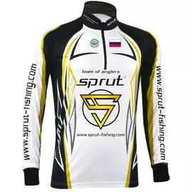 Футболка "Sprut" Team of Anglers (Limited Edition) (с Длинным Рукавом/White/Black/Gold/XL) tr-232154