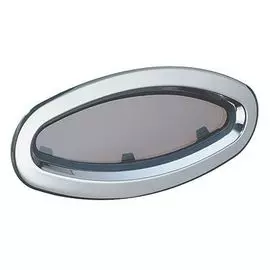 Иллюминатор, нерж. сталь, размер 8, фиксированный, эллипсовидный, хромированная рамка more-10243299