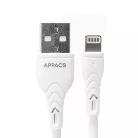 Кабель APPACS (ПРОМО) APEU11i , lightning (for iPhone), 5V/2.4A, 1 метр 6971252250700