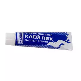 Клей ПВХ 2 в 1: жидкая латка-герметизатор + клей ПВХ, голубой, 30мл, Reaktor k_pvh_2v1_blue_30