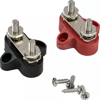 Клемма-штифт двойная, M6, черная/красная SXP00074