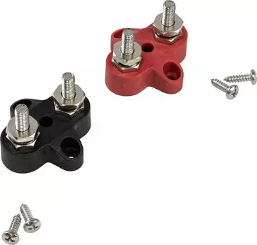 Клемма-штифт двойная, M6, черная/красная SXP00075