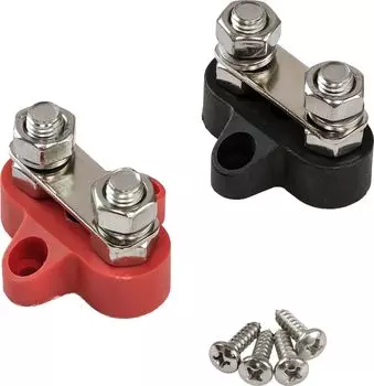 Клемма-штифт двойная, M8, черная/красная SXP00073