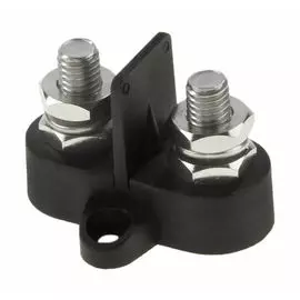 Клемма-штифт двойная с перемычкой, M6, черная BF413M6