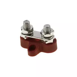 Клемма-штифт двойная с перемычкой, M8, красная/черная 4620136056908