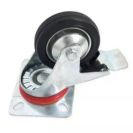 Колесо 80 мм на поворотном кронштейне с тормозом N182080DB