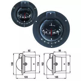 Компас «Polar», 80 мм, белый, с картушкой синего цвета more-10255079