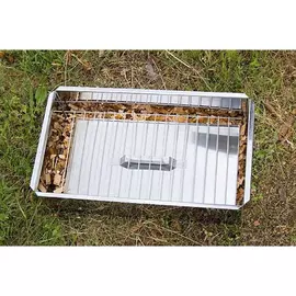 Коптильня двухъярусная Стандарт Высокий с поддоном для сбора жира 380x280x270 (нерж. сталь 0,8 мм) tr-230045