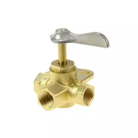 Кран топливный 3-х позиционный латунный, 3/8" 2560713600