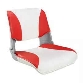 Кресло мягкое складное, обивка красно-серый винил AL10225