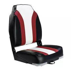 Кресло мягкое складное Rainbow, обивка винил, цвет черный/красный/белый, Marine Rocket 75107BRW-MR