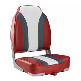 Кресло мягкое складное Rainbow, обивка винил, цвет красный/угольный/белый, Marine Rocket 75107RCW-MR