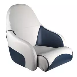 Кресло OCEAN 51 мягкое, подставка, обивка белый/синий винил 1070200010