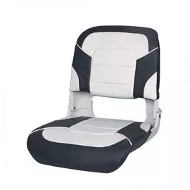 Кресло пластмассовое складное с подложкой All Weather High Back Seat, белый/чёрный 75140WC