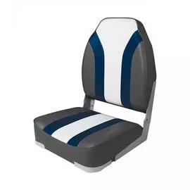 Кресло складное мягкое High Back Rainbow Boat Seat, чёрный/белый 75107CBW