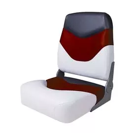 Кресло складное мягкое Premium High Back Boat Seat, белый/красный 75128WRC