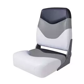 Кресло складное мягкое Premium High Back Boat Seat, белый/серый 75128WGC