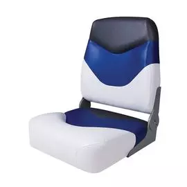 Кресло складное мягкое Premium High Back Boat Seat, белый/синий 75128WBC