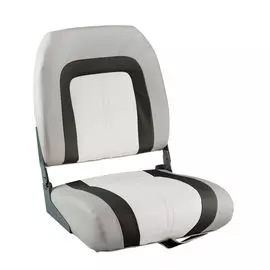 Кресло складное мягкое SPECIAL HIGH BACK, обивка серый/черный/белый винил 76236GCW