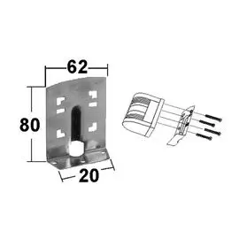 Кронштейн 80х62х20 мм, для стойки 006113 006114