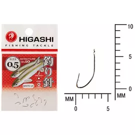 Крючок HIGASHI Akitakitsune ringed #0,5 White UV hg-02809