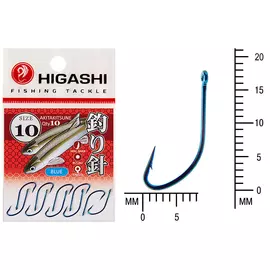 Крючок HIGASHI Akitakitsune ringed #10 Blue hg-01346