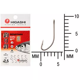Крючок HIGASHI Akitakitsune ringed #2.5 White UV hg-04903