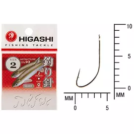 Крючок HIGASHI Akitakitsune ringed #2 Silver hg-03669