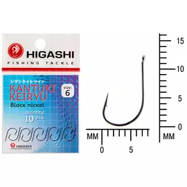 Крючок HIGASHI Kantuki Keiryu #6 Black nickel hg-01368