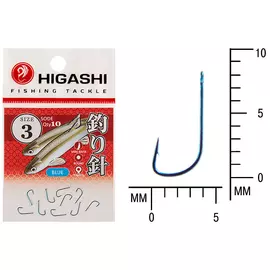 Крючок HIGASHI Sode ringed #3 Blue hg-03672
