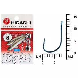 Крючок HIGASHI Umitanago ringed #8 Blue hg-01354