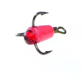 Крючок тройной с каплей EAST COAST UViolet (№ 10 красный / красный камень, 10 шт) tr-245723