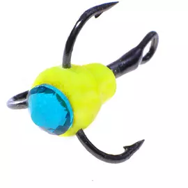 Крючок тройной с каплей EAST COAST UViolet (№ 6 желтый / синий камень, 10 шт) tr-245747