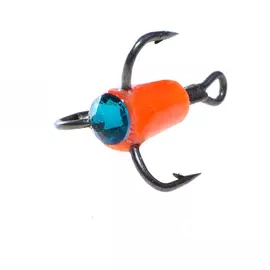 Крючок тройной с каплей EAST COAST UViolet (№ 10 оранжевый / синий камень, 10 шт) tr-245734