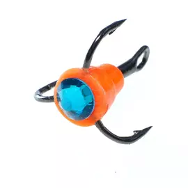 Крючок тройной с каплей EAST COAST UViolet (№ 6 оранжевый / синий камень, 10 шт) tr-245759