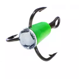 Крючок тройной с каплей EAST COAST UViolet (№ 8 зеленый / белый камень, 10 шт) tr-245774